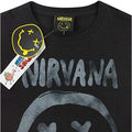 Black - Lifestyle - Nirvana Official Boys Smiley Logo T-Shirt