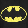 Black - Back - Batman Official Mens Speckle Distressed Logo Hoodie