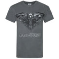 Charcoal - Front - Game Of Thrones Official Mens Three Eyed Raven T-Shirt