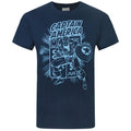 Blue - Front - Captain America Official Mens Comic Book T-Shirt