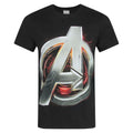 Black - Front - Avengers Age Of Ultron Official Mens Logo T-Shirt