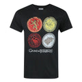 Black - Front - Game Of Thrones Official Mens House Crests T-Shirt