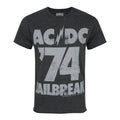 Charcoal - Front - Amplified Mens AC-DC 74 Jailbreak T-Shirt