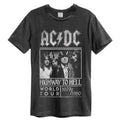 Charcoal - Front - Amplified Mens AC-DC Highway To Hell Poster Mens T-Shirt