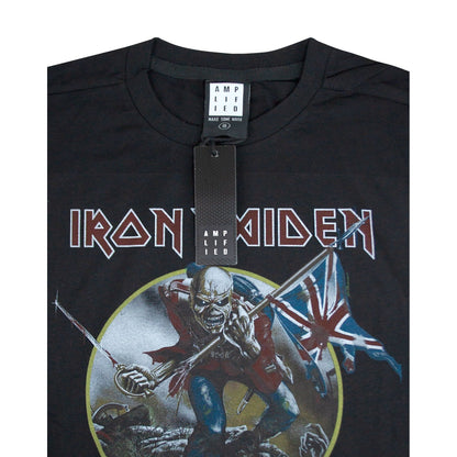 Black - Side - Amplified Womens-Ladies Iron Maiden Trooper Sleeveless T-Shirt