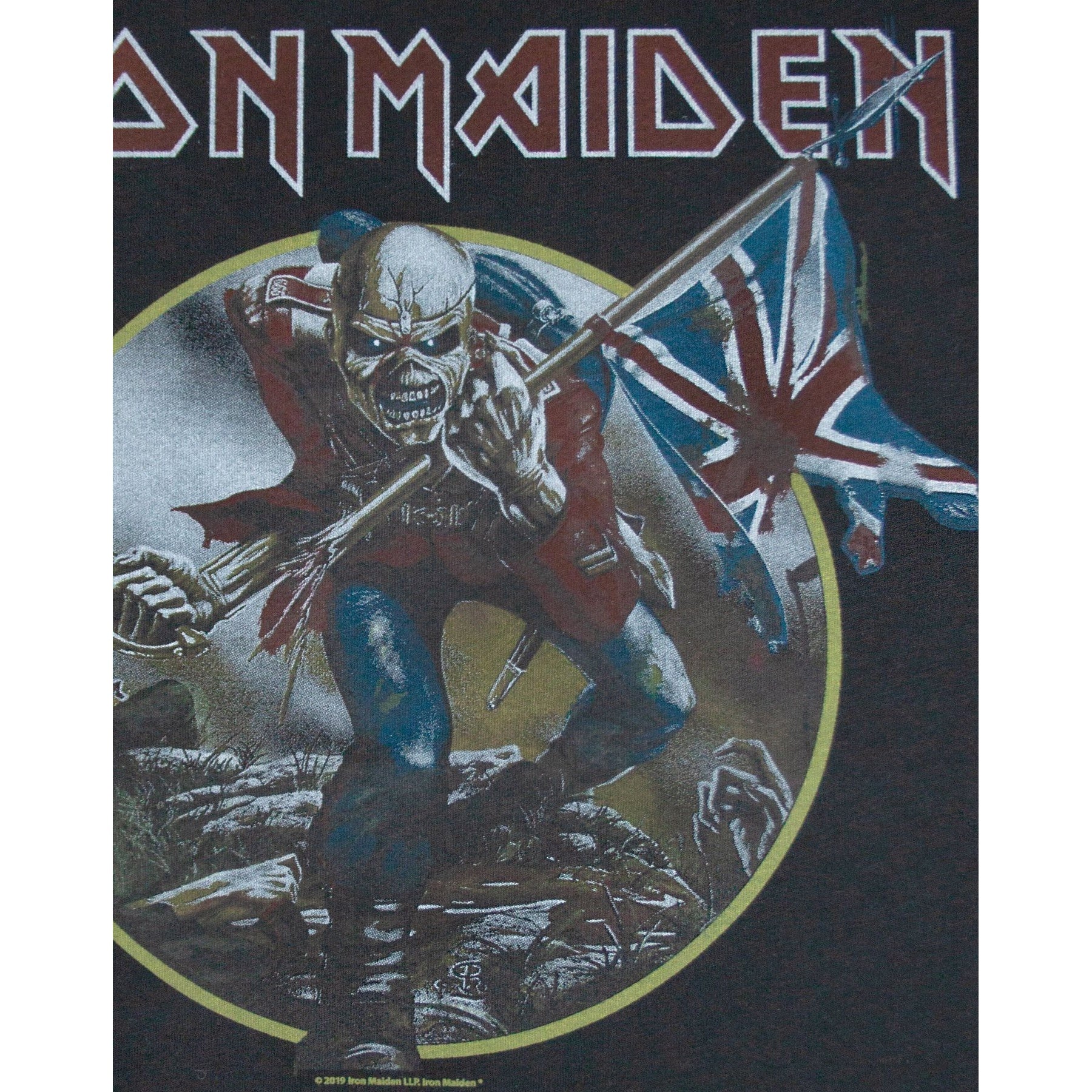 Black - Pack Shot - Amplified Womens-Ladies Iron Maiden Trooper Sleeveless T-Shirt