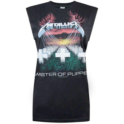 Black - Front - Amplified Womens-Ladies Metallica Master Of Puppets Sleeveless T-Shirt