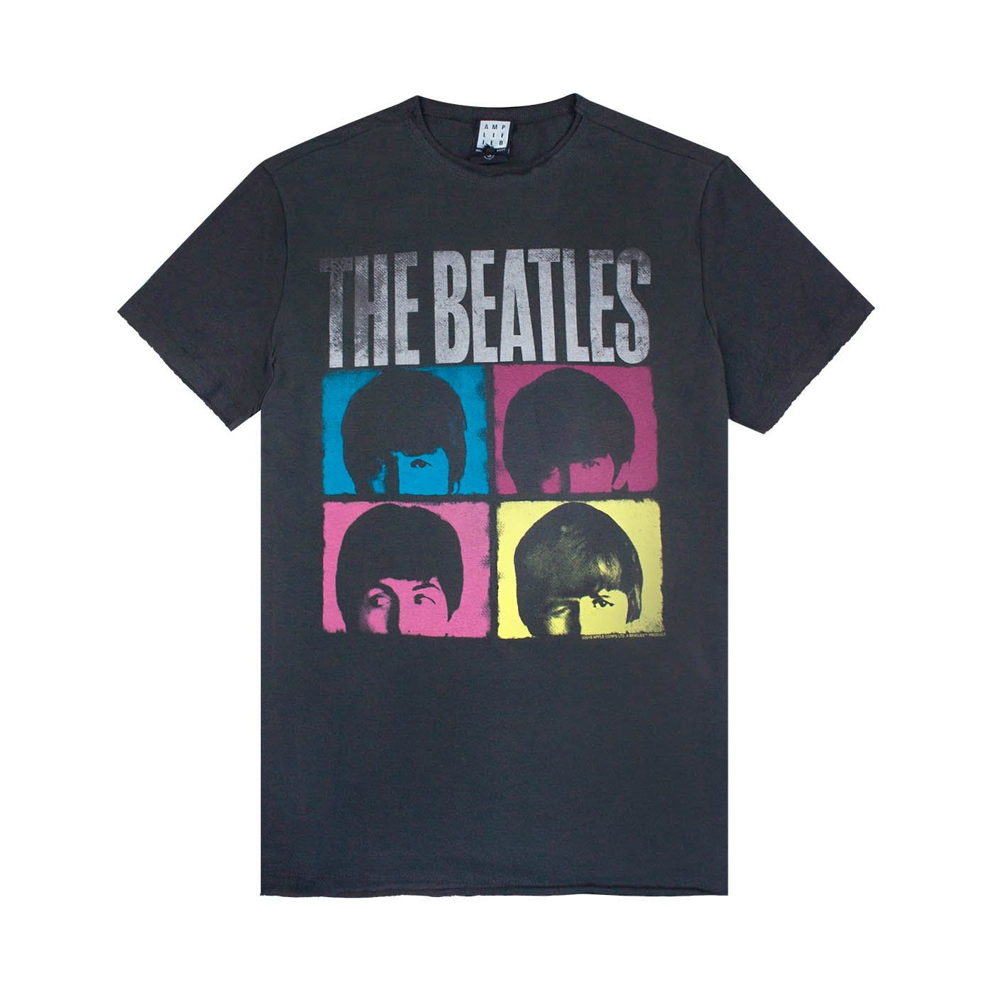 Charcoal - Front - Amplified Mens The Beatles Hard Days Night T-Shirt