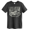 Charcoal - Front - Amplified Mens Willie Nelson Midnight Rider T-Shirt
