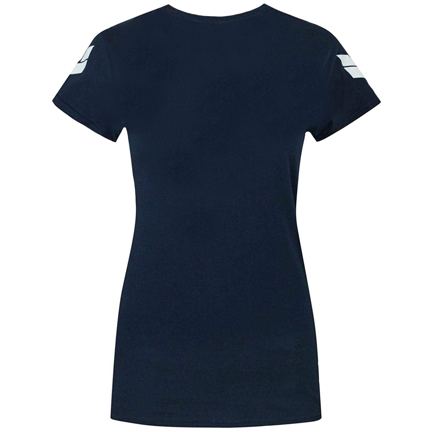 Navy - Back - Captain America: Super Soldier Womens-Ladies Logo T-Shirt