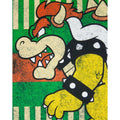 Black - Side - Super Mario Mens Vintage Bowser Japanese Poster T-Shirt