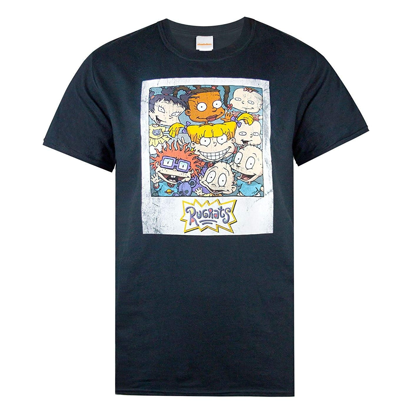 Black - Front - Nickelodeon Mens Rugrats Polaroid T-Shirt
