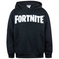 Black-White - Front - Fortnite Mens Logo Hoodie