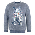 Grey - Front - Star Wars Unisex Adults R2D2 Decorations Christmas Sweatshirt