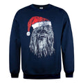 Navy - Front - Star Wars Unisex Adults Chewbacca Christmas Hat Sweatshirt