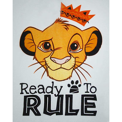 Grey-Orange - Side - The Lion King Boys Ready To Rule Short Pyjama Set
