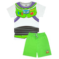 White-Green - Front - Toy Story Boys Buzz Lightyear Costume Pyjama Set