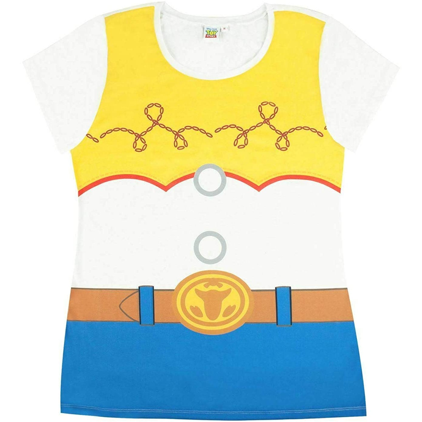 White-Black - Side - Toy Story Womens-Ladies Jessie Costume Pyjama Set