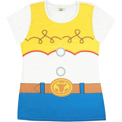 White-Black - Side - Toy Story Womens-Ladies Jessie Costume Pyjama Set