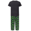 Grey-Green-Black - Back - Minecraft Boys Zombie Pyjama Set