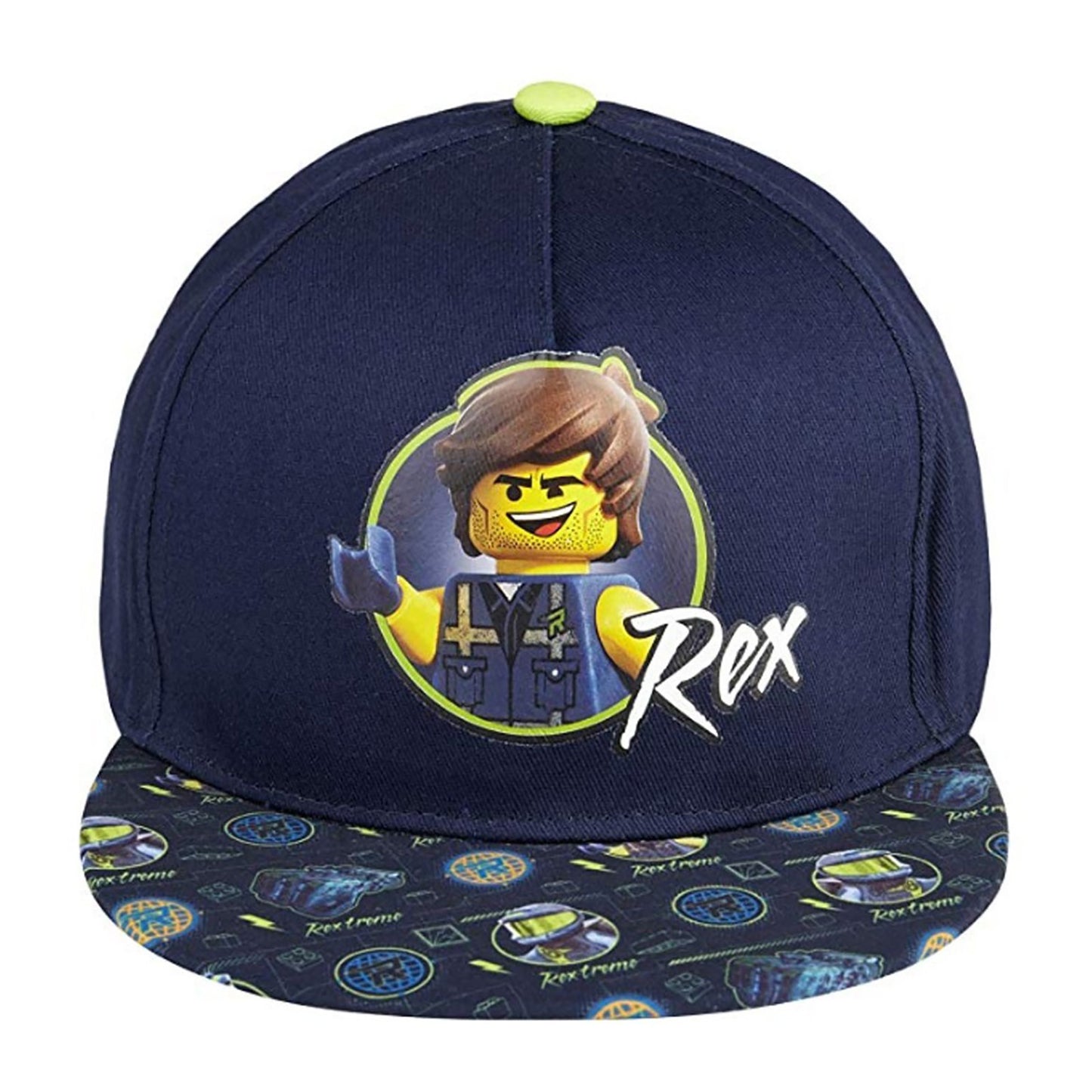 Navy - Back - Lego Movie 2 Childrens-Kids Rex Snapback Cap