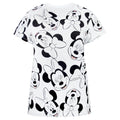 White-Black - Back - Minnie Mouse Womens-Ladies Boyfriend Fit T-shirt