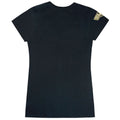Black - Back - Captain Marvel Womens-Ladies Shield Pocket Placement T-Shirt