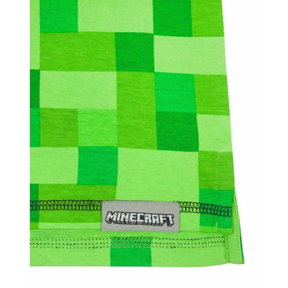 Green - Side - Minecraft Boys All Over Creeper T-Shirt