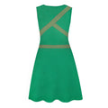 Green - Back - The Legend Of Zelda Womens-Ladies Classic Link Costume Dress