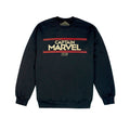 Black - Side - Marvel Captain Marvel Womens-Ladies Letters Sweatshirt