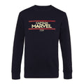 Black - Front - Marvel Captain Marvel Womens-Ladies Letters Sweatshirt