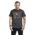 Charcoal - Back - Amplified Queen Coral Crest Mens T-Shirt