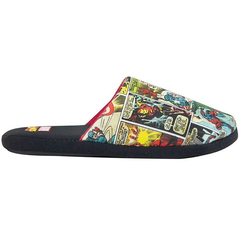 Multicoloured - Side - Marvel Avengers Comic Mens Multi-coloured Polyester Slippers