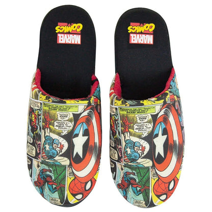 Multicoloured - Lifestyle - Marvel Avengers Comic Mens Multi-coloured Polyester Slippers