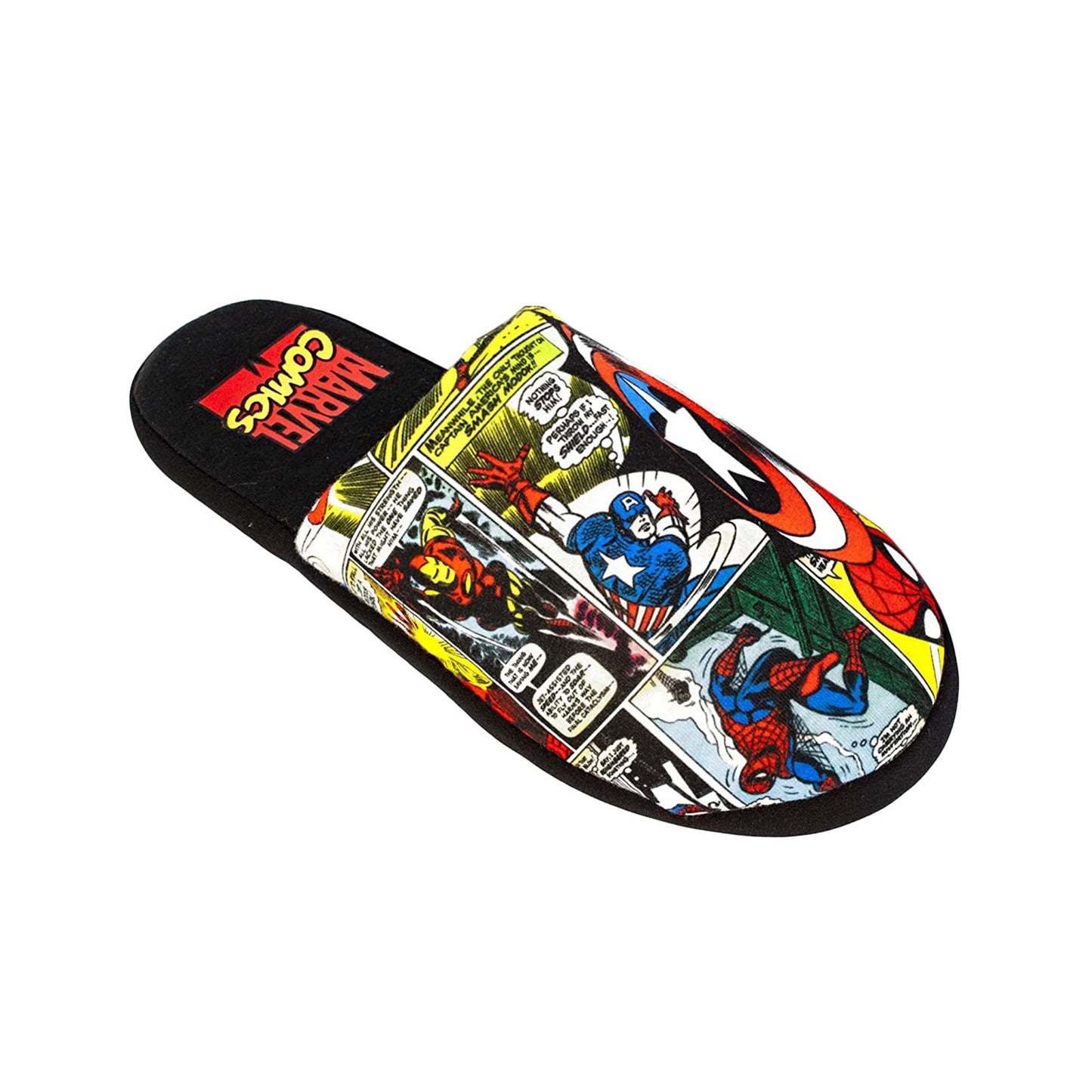 Multicoloured - Front - Marvel Avengers Comic Mens Multi-coloured Polyester Slippers