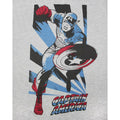 Grey-Blue-Red - Back - Captain America Mens T-Shirt