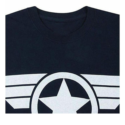 Navy - Side - Captain America Mens Super Soldier T-Shirt