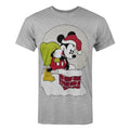 Grey - Front - Mickey Mouse Mens Christmas T-Shirt