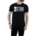 Black - Side - The Flash Mens TV Star Laboratories T-Shirt