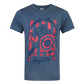 Blue Marl - Front - Captain America Mens Living Legend T-Shirt