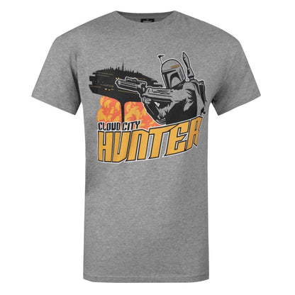 Grey - Front - Star Wars Mens Cloud City Boba Fett T-Shirt