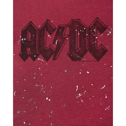 Red - Side - Junk Food Mens Paint Splatter AC-DC T-Shirt