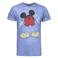 Blue Marl - Front - Junk Food Mens Mickey Mouse Disney T-Shirt