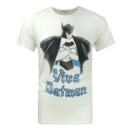 Beige - Front - Junk Food Mens Viva Batman T-Shirt