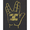 Black - Side - Junk Food Mens Live Long And Prosper Star Trek T-Shirt