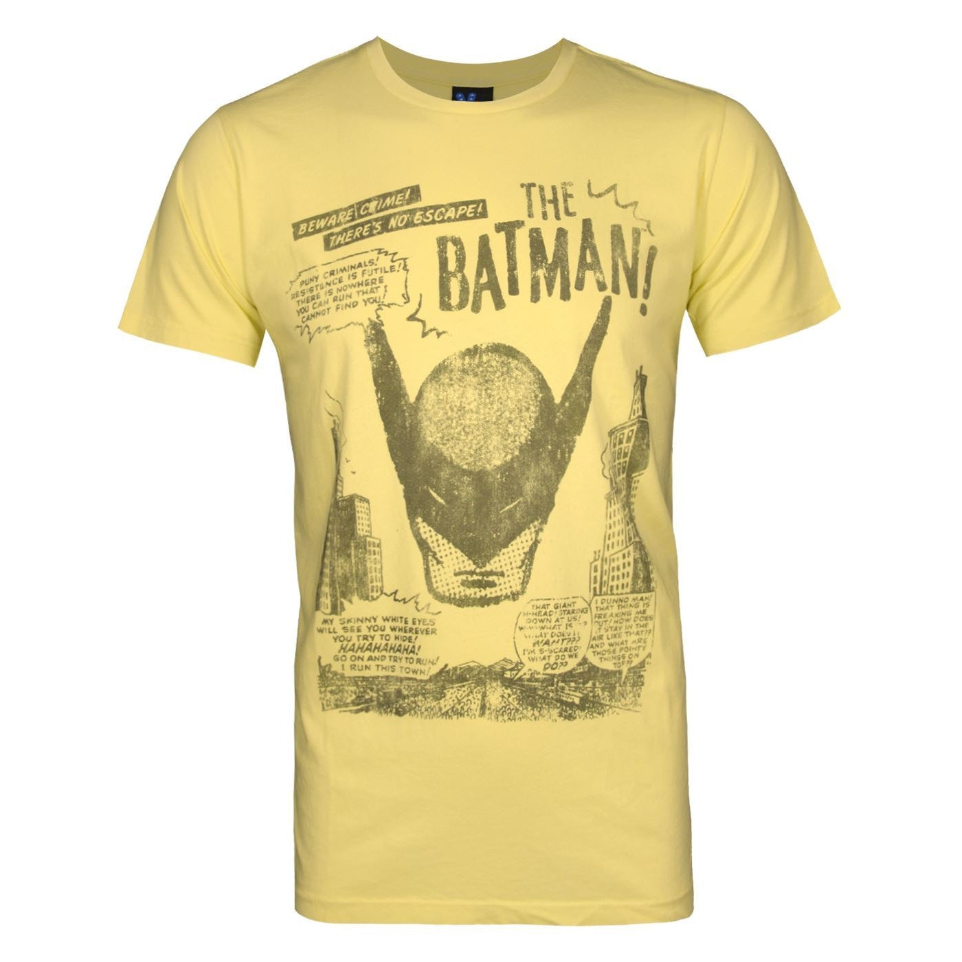 Yellow - Front - Junk Food Mens Batman T-Shirt