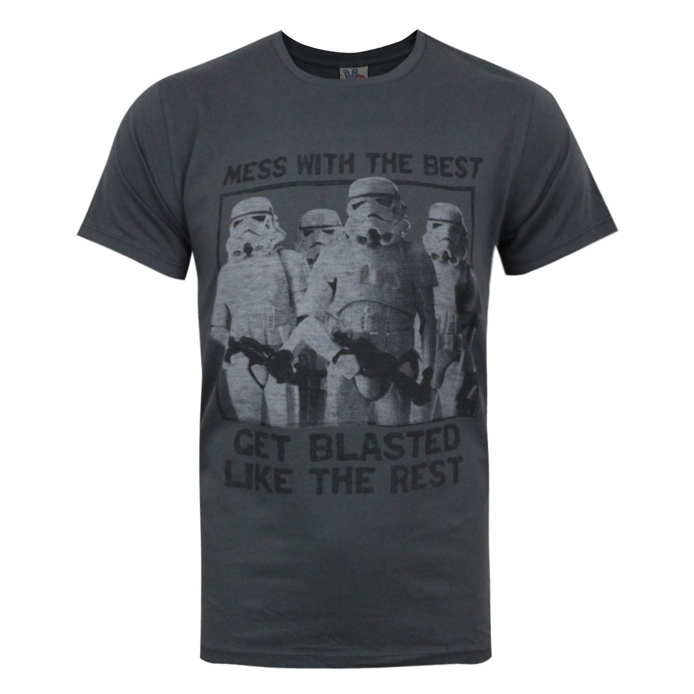 Black-Charcoal - Front - Junk Food Mens Mess With The Best Star Wars T-Shirt