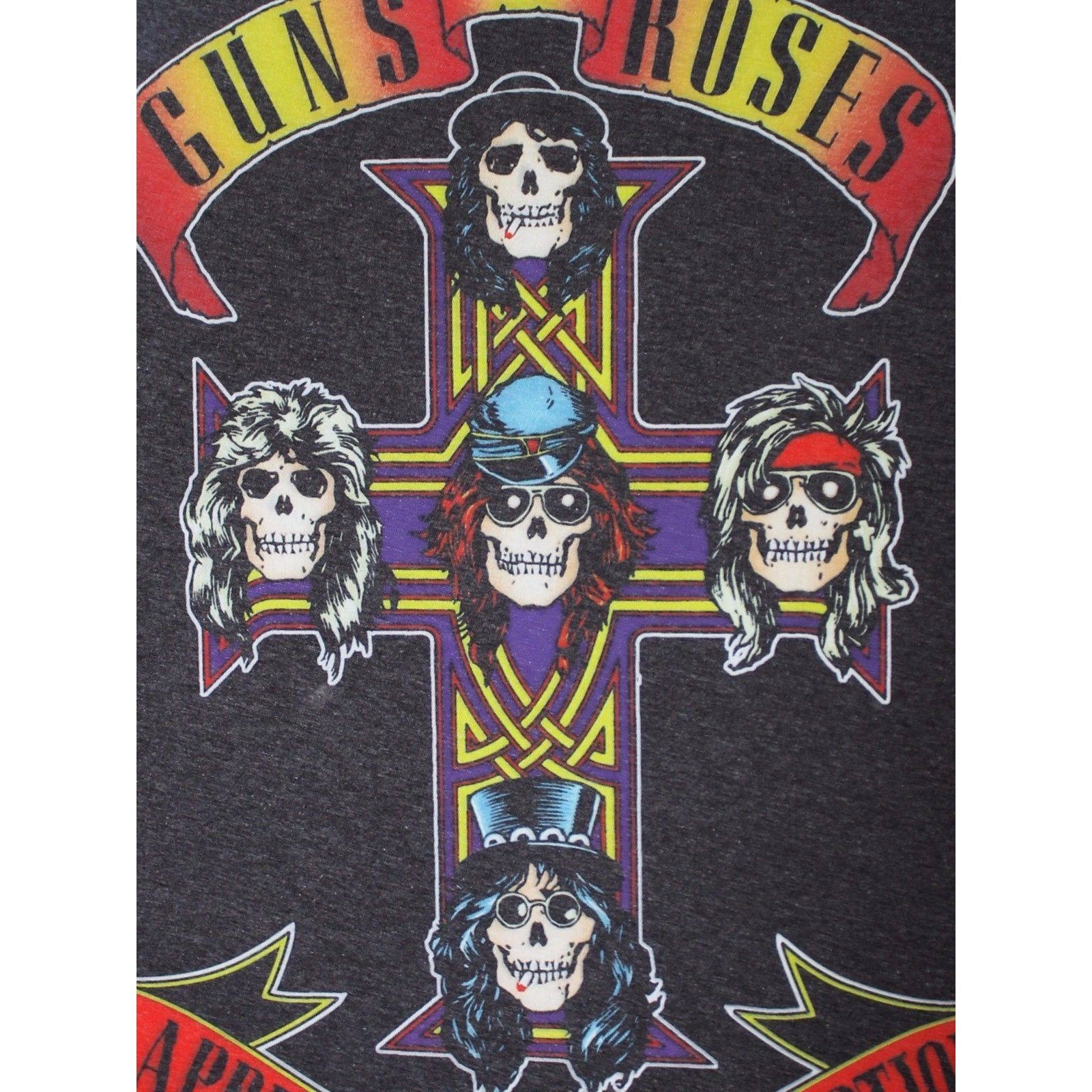 Black-White - Close up - Guns N Roses Mens Appetite Sublimation T-Shirt