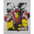 Grey Marl-Red-Yellow - Side - Iron Man Mens T-Shirt