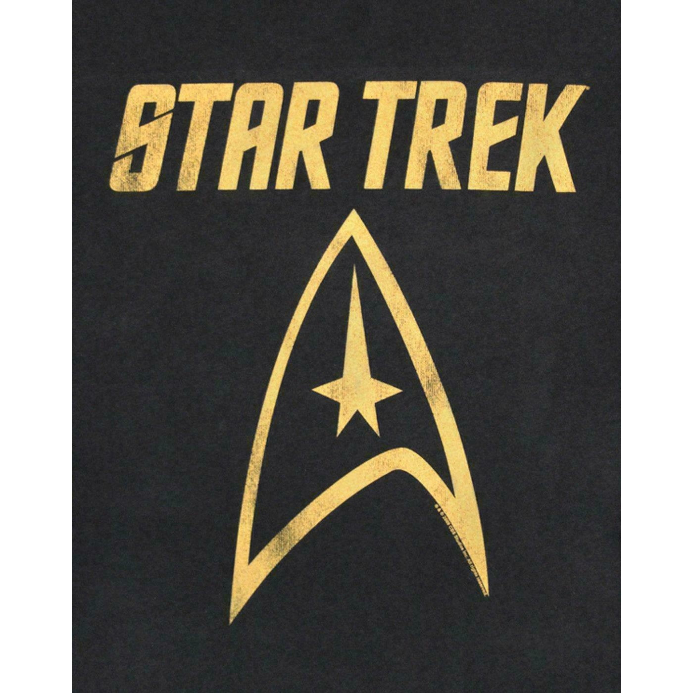 Black - Side - Junk Food Mens Logo Star Trek T-Shirt